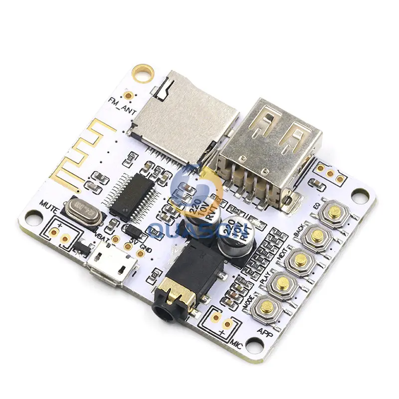 Bluetooth Audio Receiver board with USB TF card Slot decoding playback preamp output A7-004 5V 2.1 Wireless Stereo Music Module