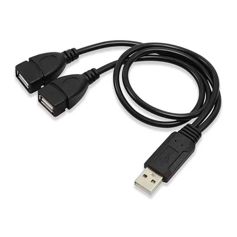 USB 2.0 A 1 Male To Dual USB Female Data Hub Power Adapter USB One To Two Splitter USB Charging Power Cable Cord Extension Cable