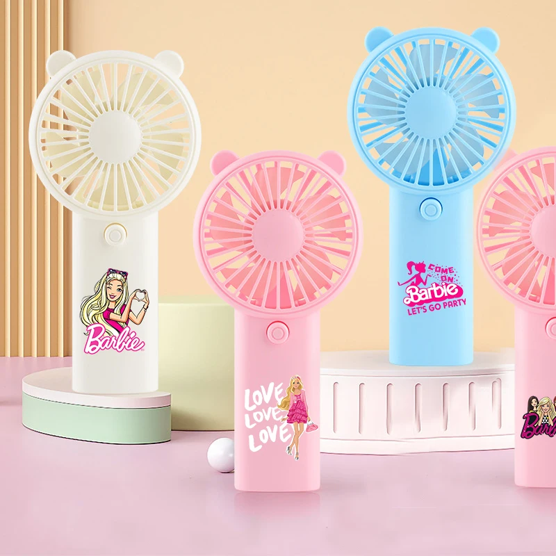 

Barbied Kawaii Handheld Pocket Hand-held Fan Convenient Creative Small Fan Lightweight Adjustable Cute Anime Handheld Mini Fan