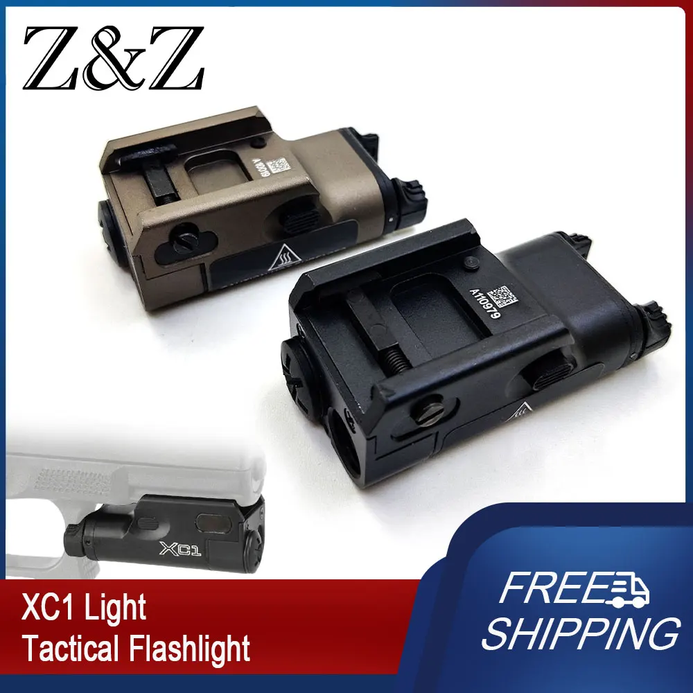 

XC1 Metal Tactical Flashlight Ultra-Compact Constant Momentary LED Light For Glock17 19 Hunting Scout Light Fit 20mm Rail