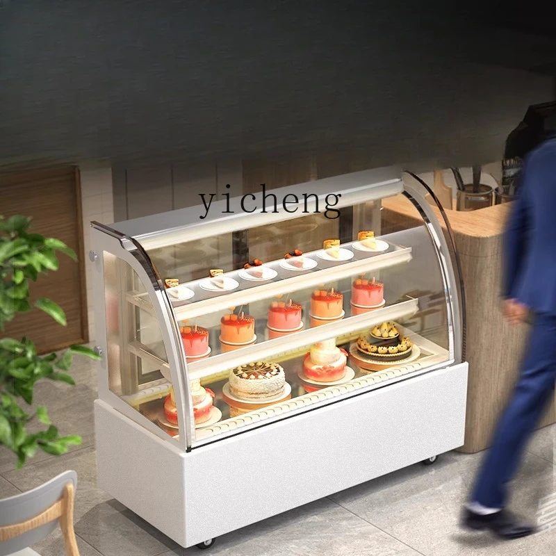 ZS-8  Cake Cabinet Refrigerated Display Cabinet Commercial Fruit Deli Dessert Freezer Small Fresh-keeping Cabinet