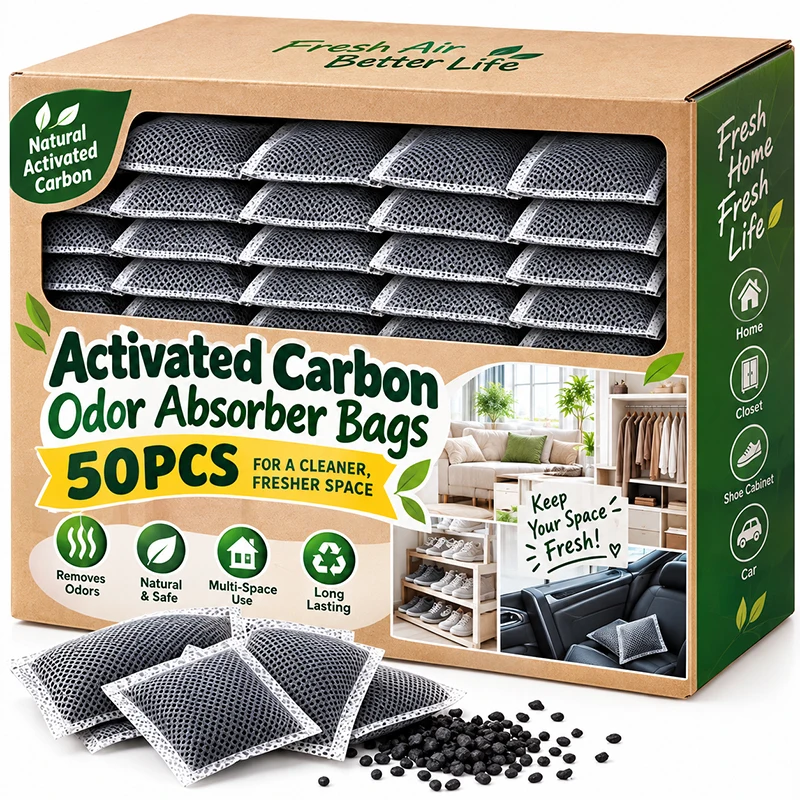 Activated Charcoal Odor Absorbing Filter Refill Deodorizer Activated Carbon Bags Rejuvenatable Shoe Fresheners Activated Carbon