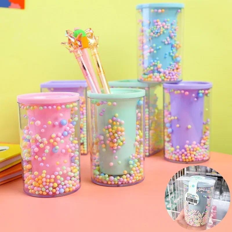 Colorful Acrylic Piggy Drawer Pen Holder Cartoon Multi Grid Cute Creative Girl Student Multifunctional Storage Office Stationery