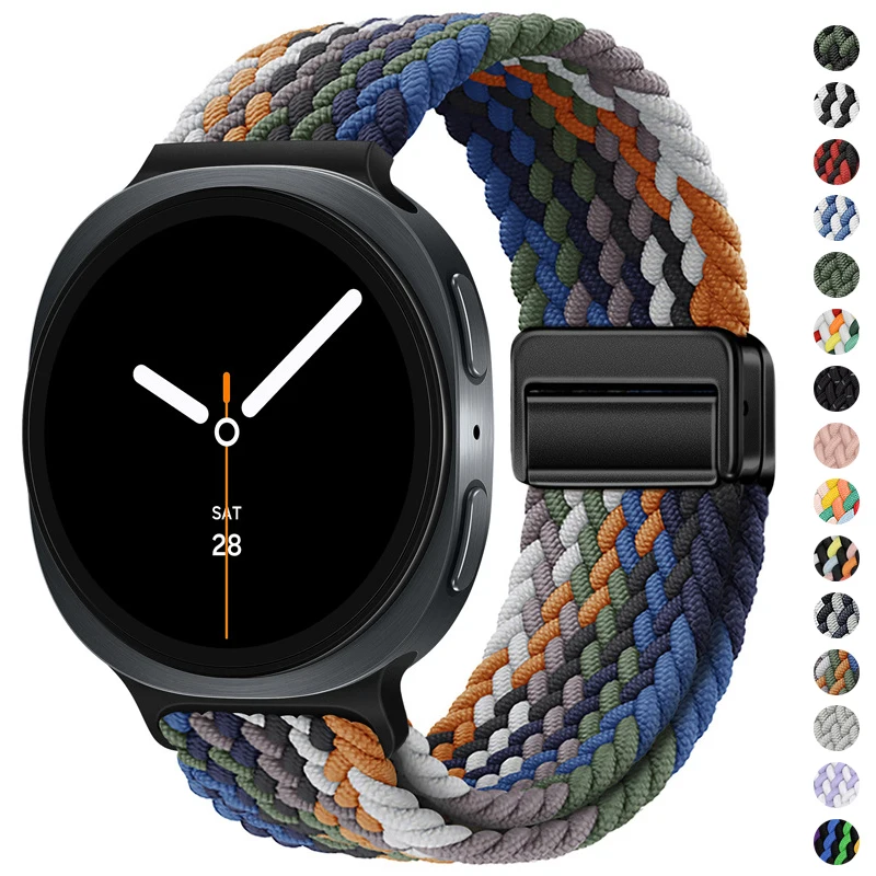 

Nylon Braided Solo Loop Strap Suitable for Samsung Galaxy Watch 8 Classic Magnetic Band For Galaxy Watch 8 40mm 44mm Correa