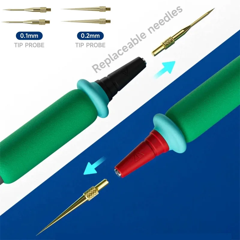 4Pcs/set multimeter test leads probes Metal needle for XZZ P2 multimeter test cable