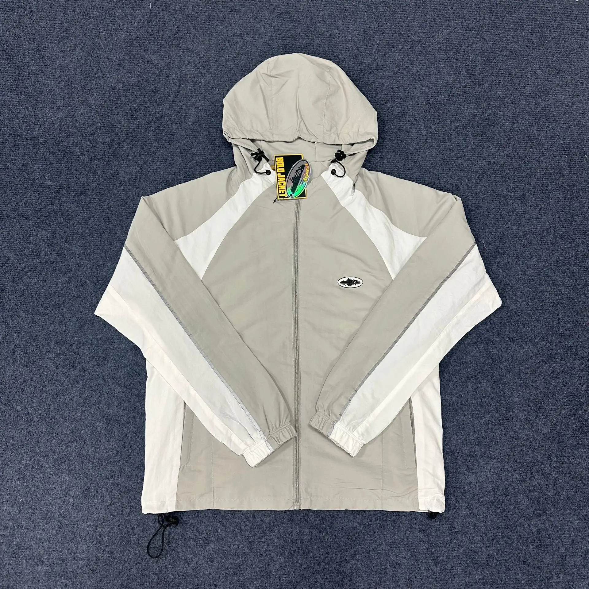 Autumn thin set color blocked embroidered badge for both men and women, high-quality windbreaker ins