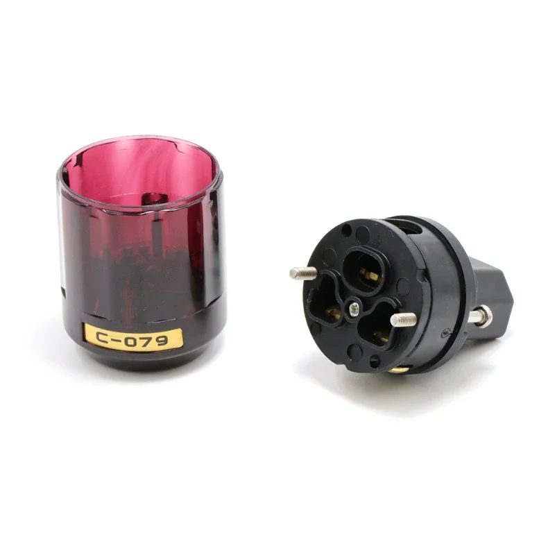 Para pozłacanych złączy HIFI Oyaide C-079 IEC żeńskie i P-079 męskie, amerykańskie wtyki zasilania, złącza audio HIFI DIY Mathur Audio — zdjęcie produktu 4