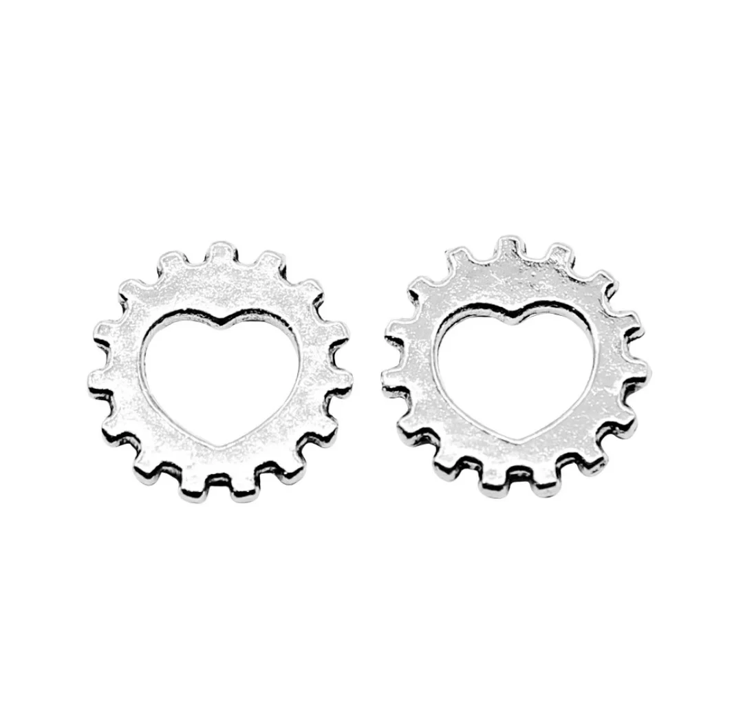 

60pcs 12mm Zinc alloy metal tibetan silver plated charm T1058 for jewelry making