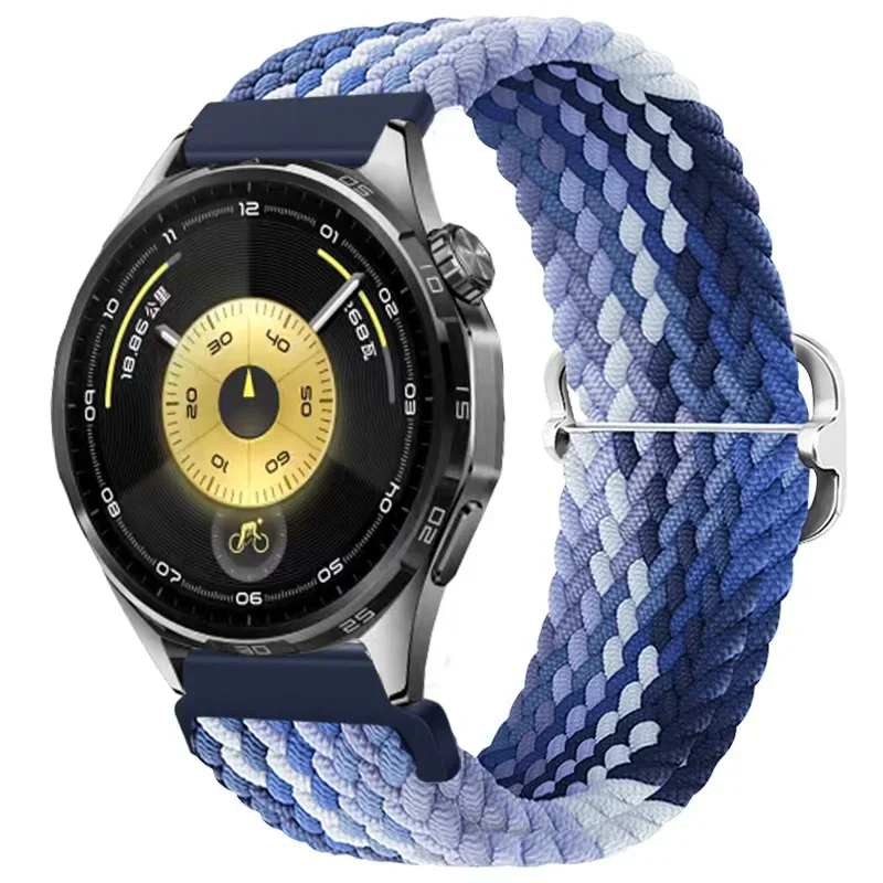 Нейлоновый плетеный ремешок 20/22 мм для Huawei Watch 5 4 GT6 Pro GT6 GT5-4-3 46 мм Эластичный ремешок Amazfit Active 2 BIP 6 Balance 2 Браслет