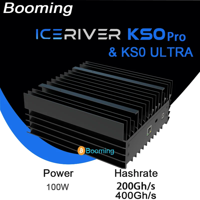 

2024 IceRiver KAS Miner KS0 Ultra 400G Pro 200G 150Gh KS0pro 200GH/S 100W Used Kaspa Mining Machine with PSU