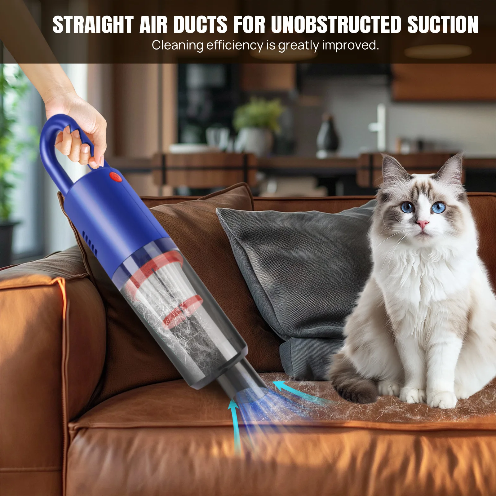 Cordless Vacuum Cleaner Hand-push lightweight Portable Car-mounted Handheld Vacuum Cleaner With High Suction Power