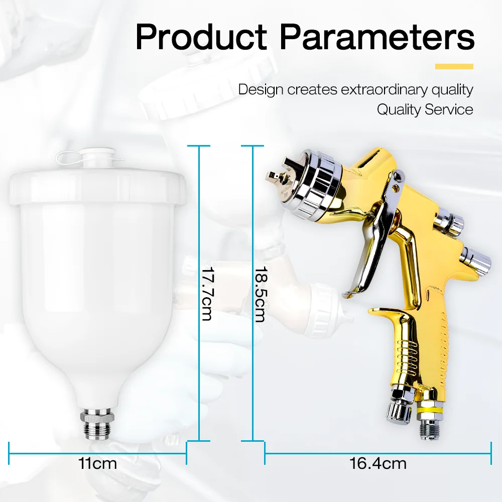 Professional Spray Gun T110 Auto Paint Spray Gun HVLP 1.3mm Industrial Grade High Atomization Pneumatic Home Air Spray Gun Tools