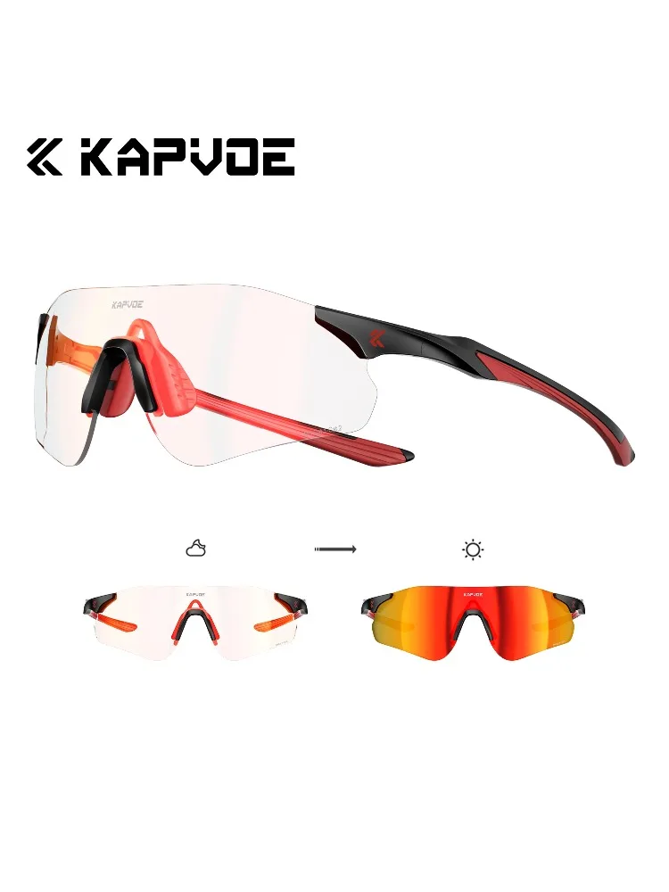 AliExpress kapvoe Kapvoe Photochromic Cycling Sunglasses Running Riding Glasses for Women Men UV400 MTB Sports Bike Professional Goggles 2026