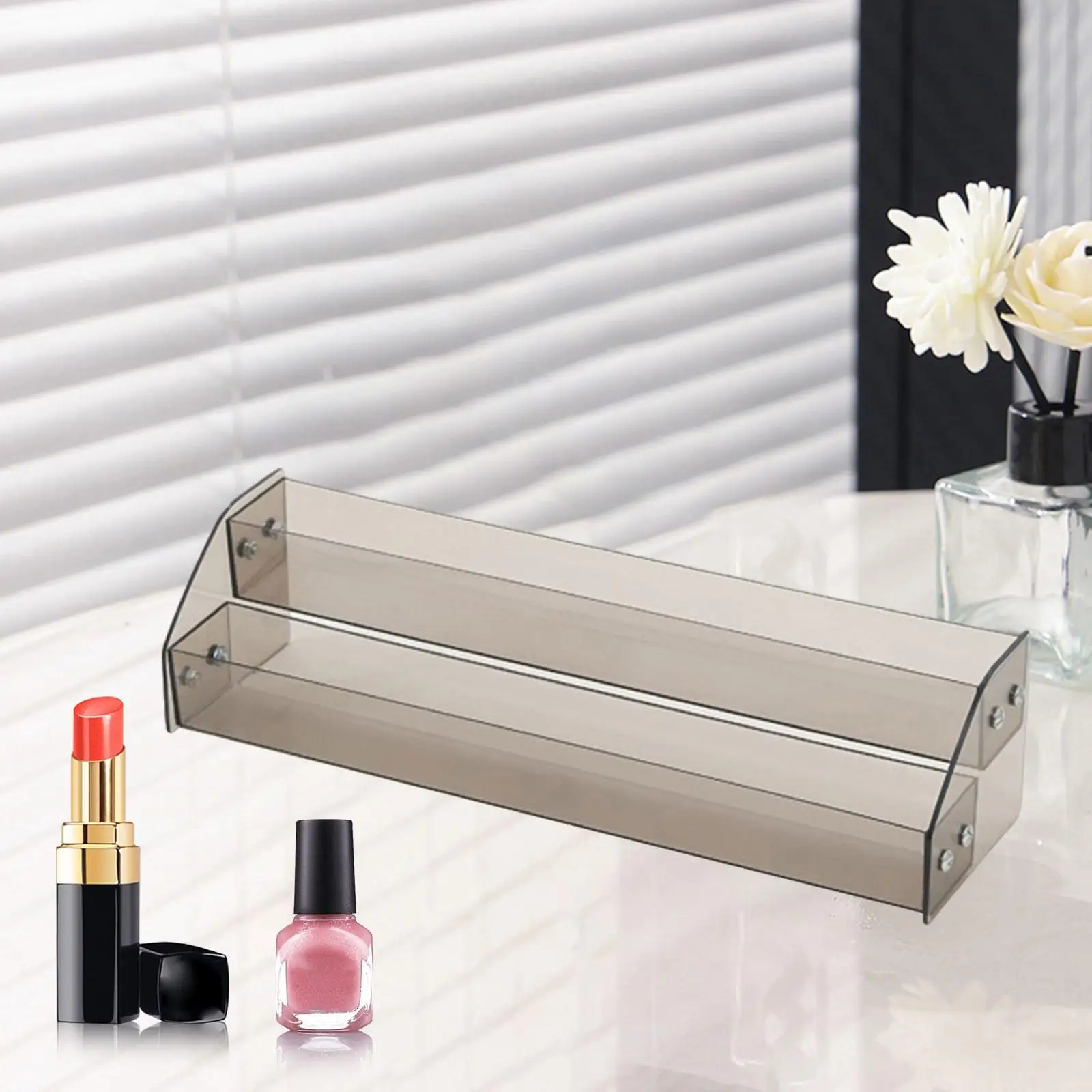 Clear Display Stand Wear Resistant Acrylic Riser for Lipsticks Dresser