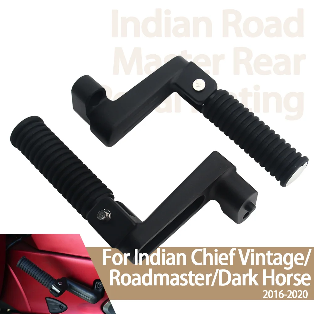 For Indian Chief Vintage Chieftain Roadmaster Dark Horse 2014-2023 Motorcycle Folding Rear Passenger Foot Pegs Footrest Pedal