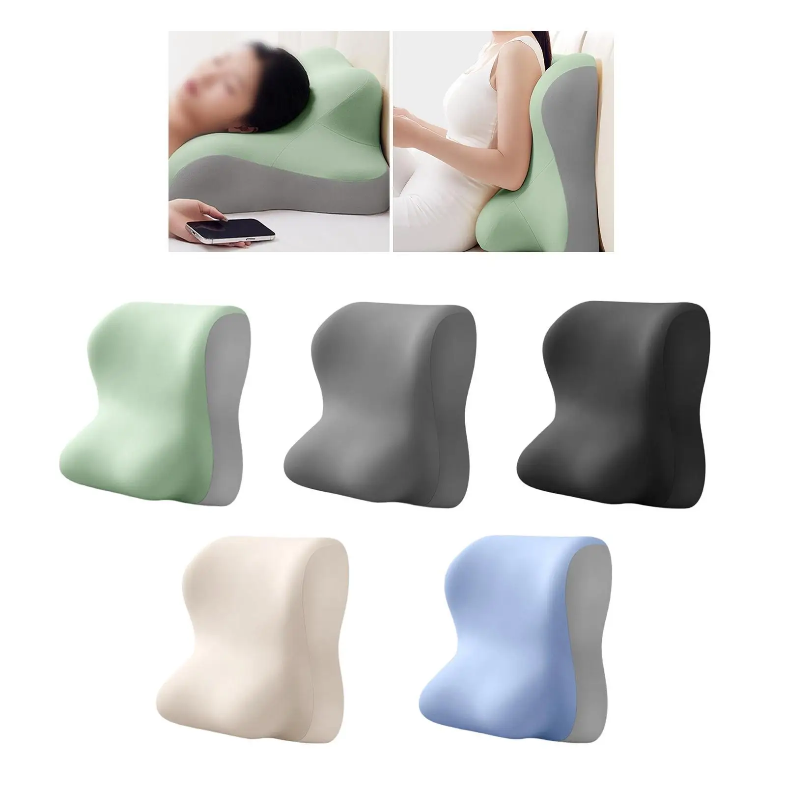 

Lumbar Back Support Cushion Ergonomic Fashion Multifunctional Lightweight Memory Foam Cushion for Sofas Household Office Chair