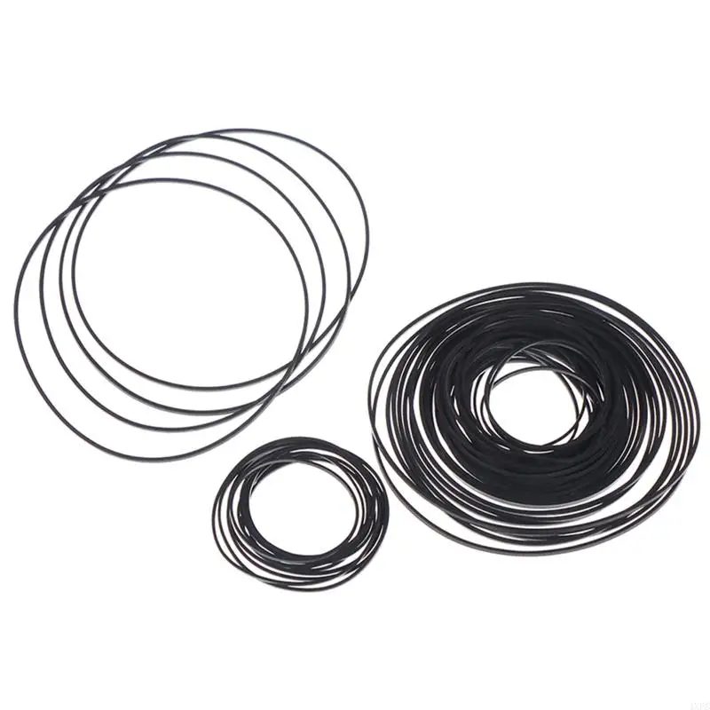 1 Pack 0.7mm 40-130mm/1mm 45-130mm Mix Cassette Tape Machine Belt Assorted Common Belt For Recorders Walkman Tape