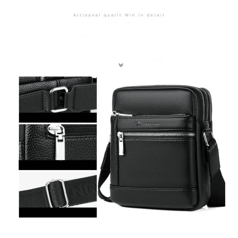Men's Large Capacity Shoulder Bag Fashion Trendy Pack Casual Small Bags Multi-layer Crossbody