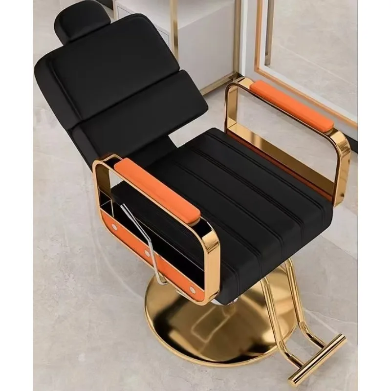 Reclining Salon Stylist Chair for Hair Cutting Ironing Dyeing and Shaving Special Lift Rotating Feature for Barbershop Use