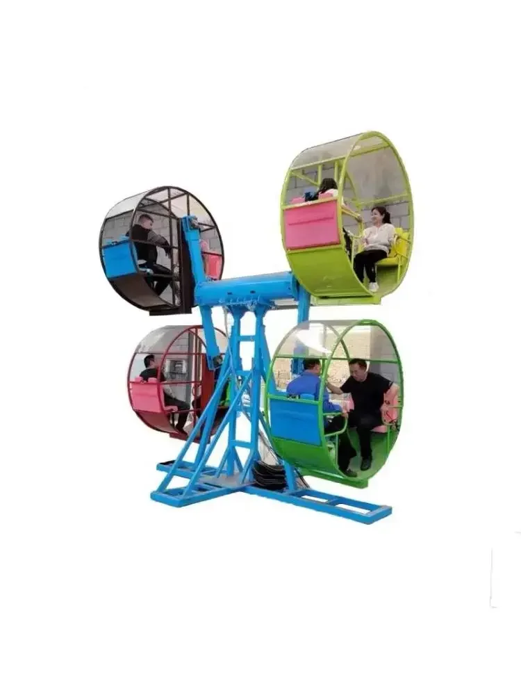 Ferris wheel amusement equipment double  roller coaster outdoor scenic spot large unpowered drift  easy to operation