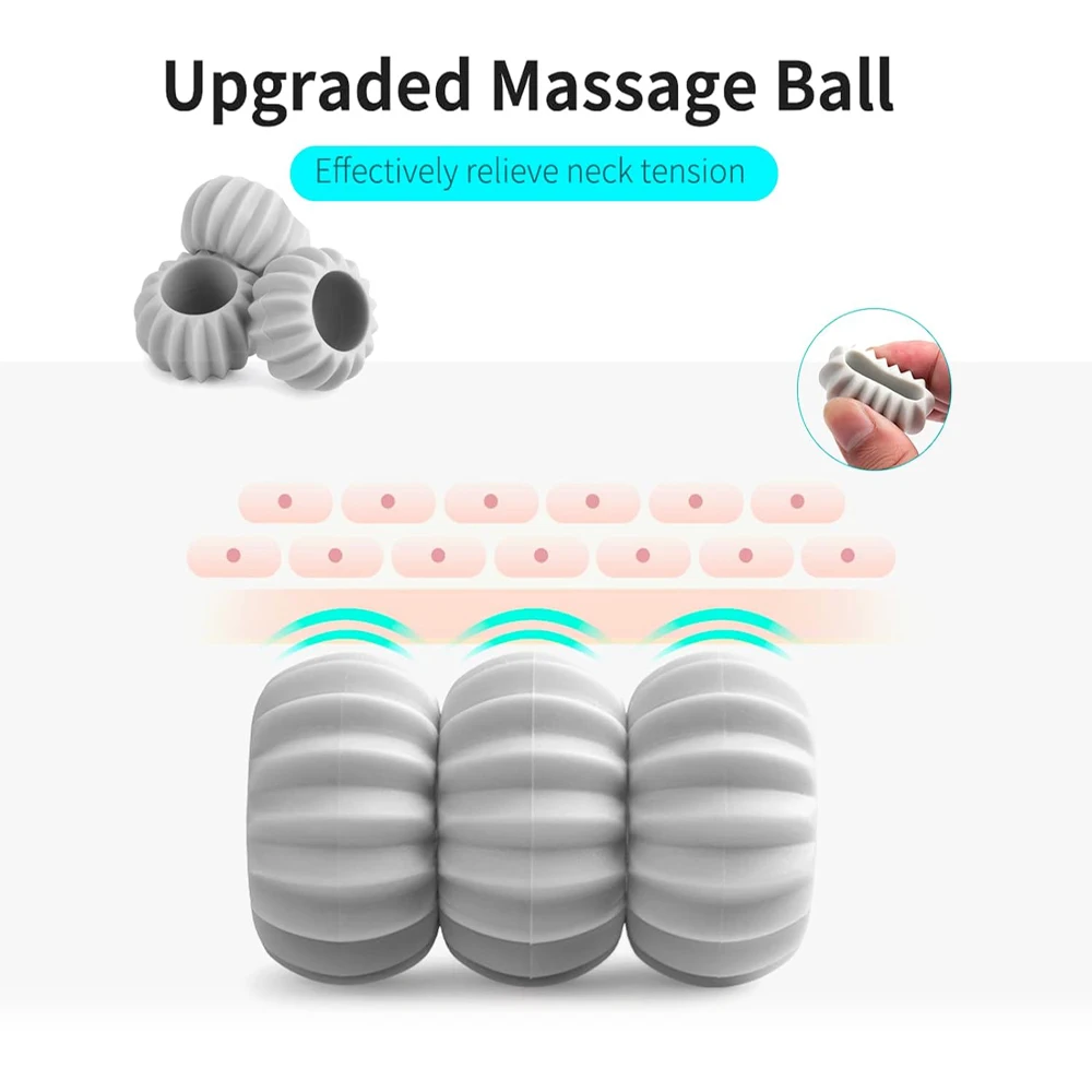 1Pcs Neck Massager Roller,Handheld Massager with 6 Balls Massage Point, Neck Pain Relief Massager for Deep Tissue in Neck, Back