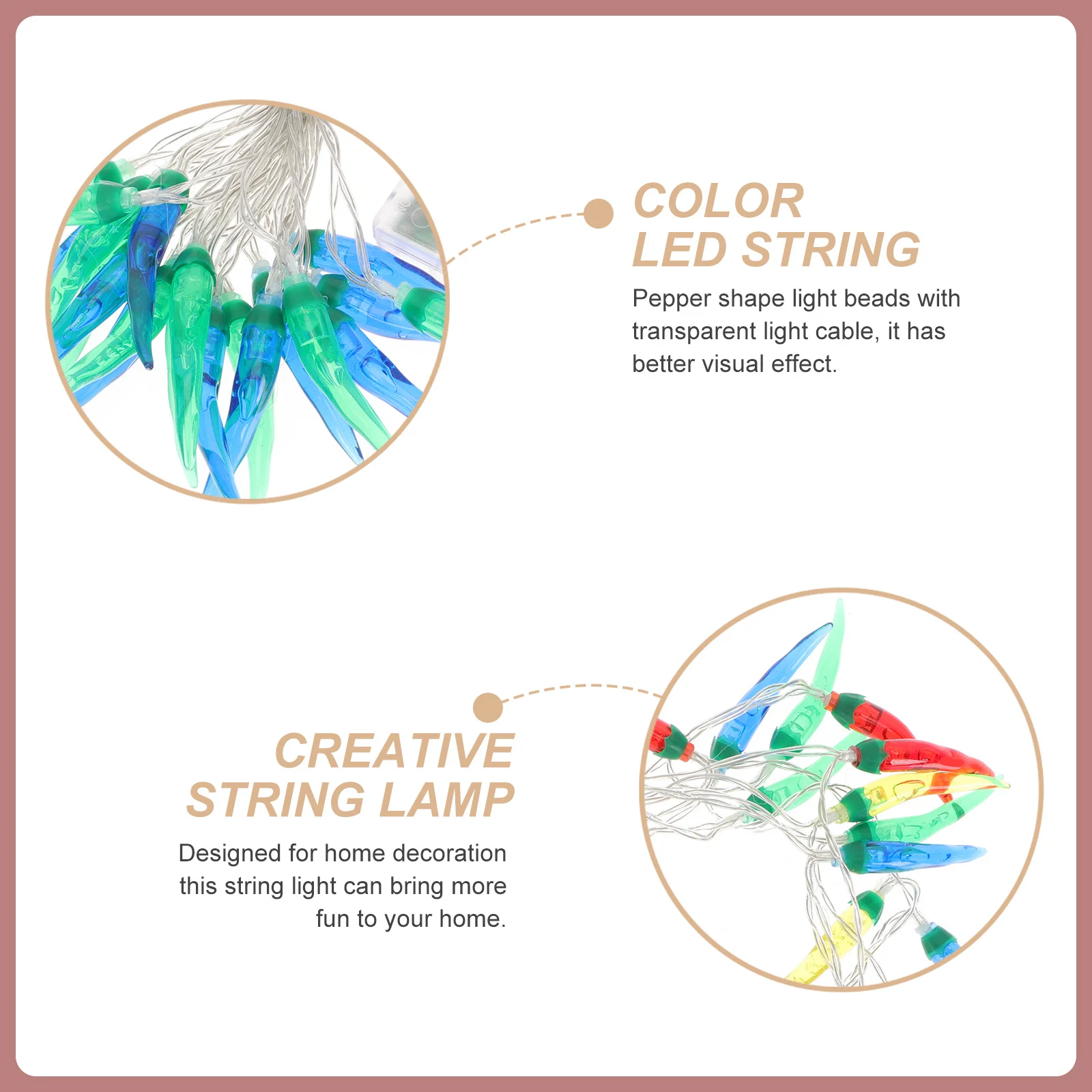 

Colorful Chili Pepper String Lights Led Fairy Lights For Bedroom Party Holiday Decorations Powered Pepper Themed