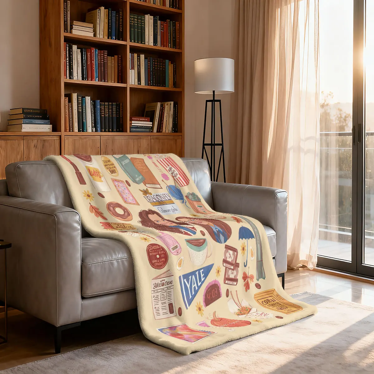 1 قطعة جيلمور بنات مطبوعة الفانيلا بطانية أريكة القيلولة بطانية عادية لينة ومريحة أحجام متعددة آلة قابل للغسل