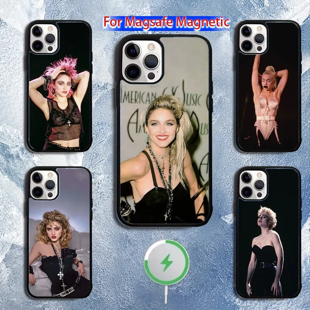 

1980s Madonna Phone Case For iPhone 16,15,14,13,12,11,Pro,Max,Plus,Mini,Magsafe,Magnetic Wireless Charging Case