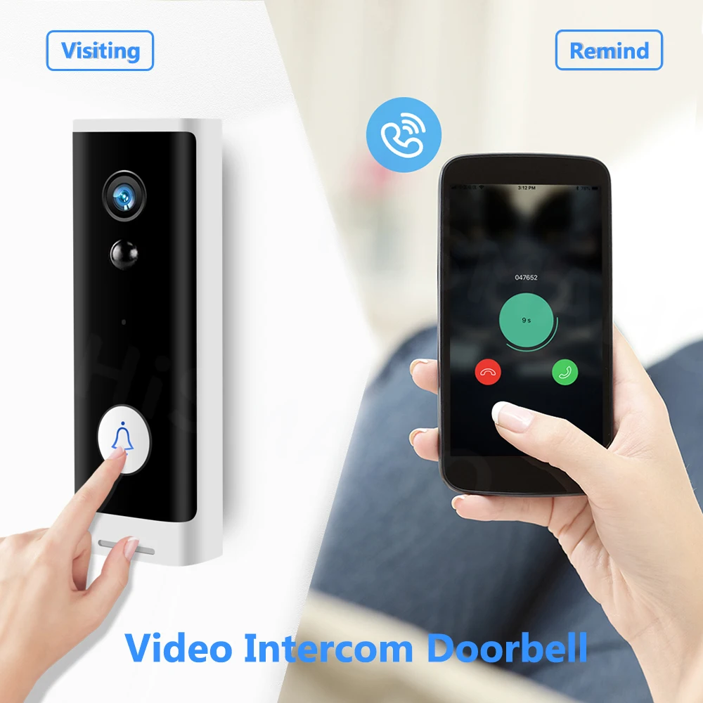 Tuya WIFI Doorbell  1080P Wireless Security Camera DC AC Battery Powered Smart Home Monitor With Alexa Google Door bell Camera