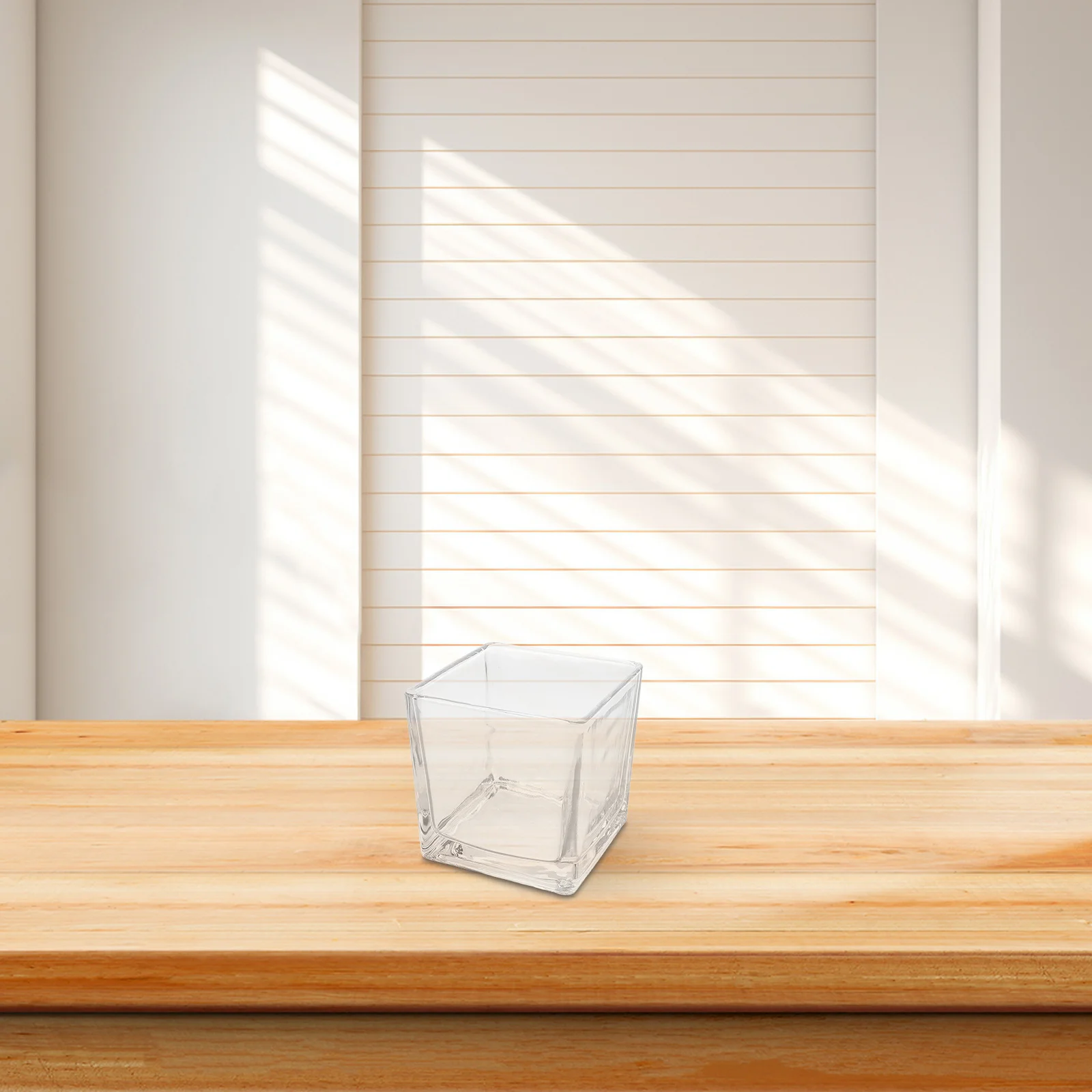 مزهرية زجاجية مربعة شفافة على شكل مكعب سميك مزهرية زهور للنباتات المائية قطعة مركزية لحفلات الزفاف ديكور منزلي حديث