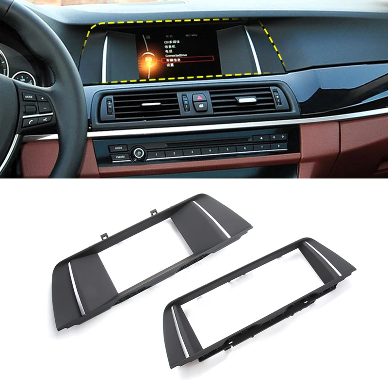 

Car Radio Fascias Frame LCD Display Screen Decorative Navigation Multimedia Screen Frame For BMW 5 Series F10 F18 ID4