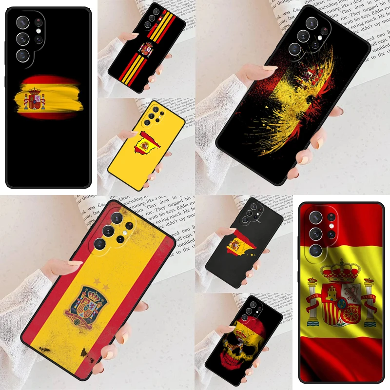 Funda para Teléfono Celular con la Bandera de España para Samsung Galaxy S26 Ultra S25 S24 S23 S22 S21 S20 Note10