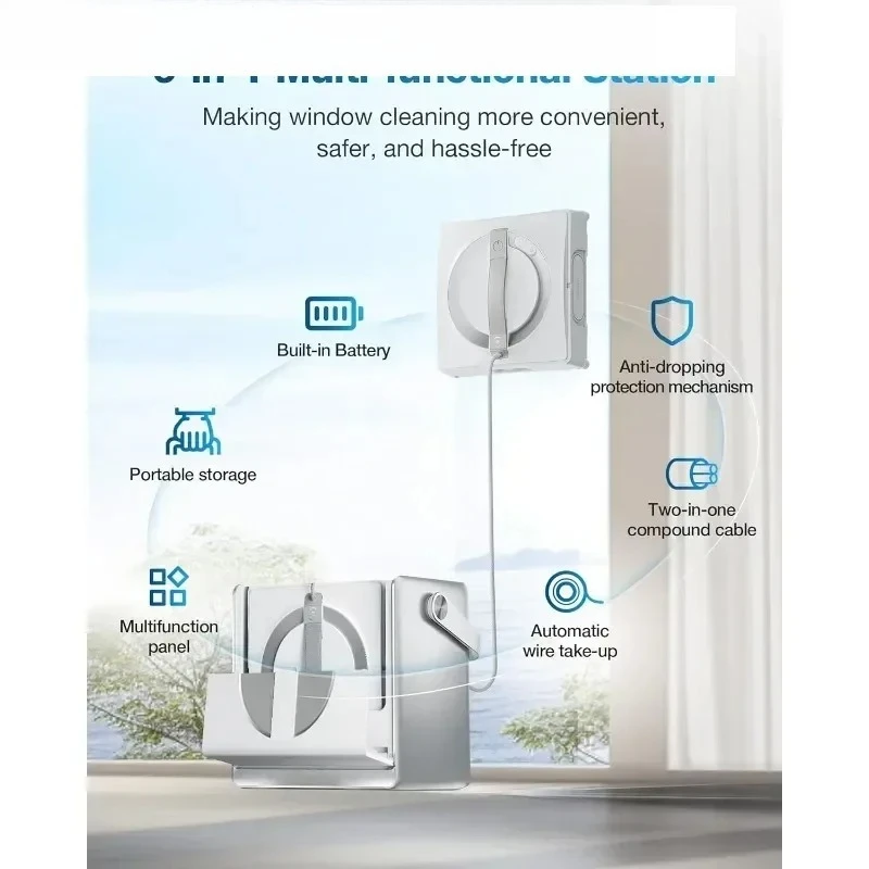 W2 PRO Omni Potable Window Cleaning Robot, Intelligent Cleaning with  Three-Nozzle Wide-Angle Spray Technology