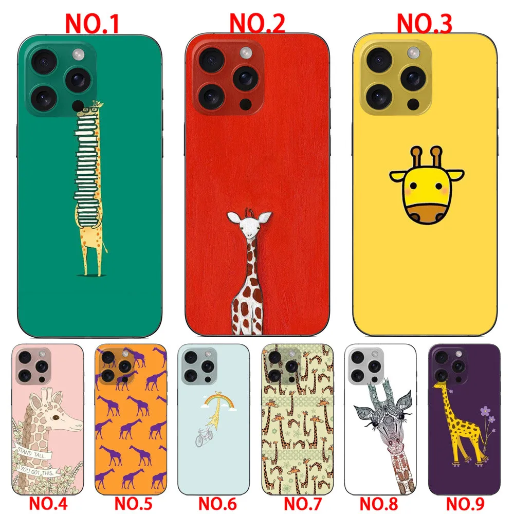 Cartoon Giraffe phone cover  for iPhone 12 Pro 12 Pro Max 13 13 Mini 13 Pro 13 Pro Max