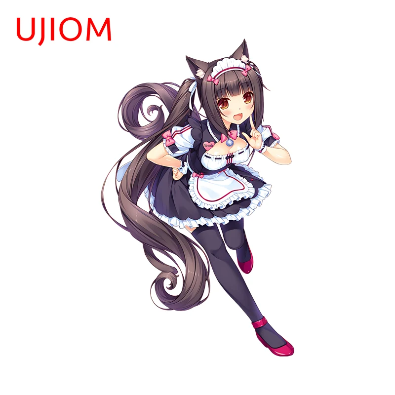 UJIOM Kawaii Chocola Gaming Wall Sticker Funny Computer Case Scratch-Proof Vinyl Decal Cute Home Decor Accessories for Game Room