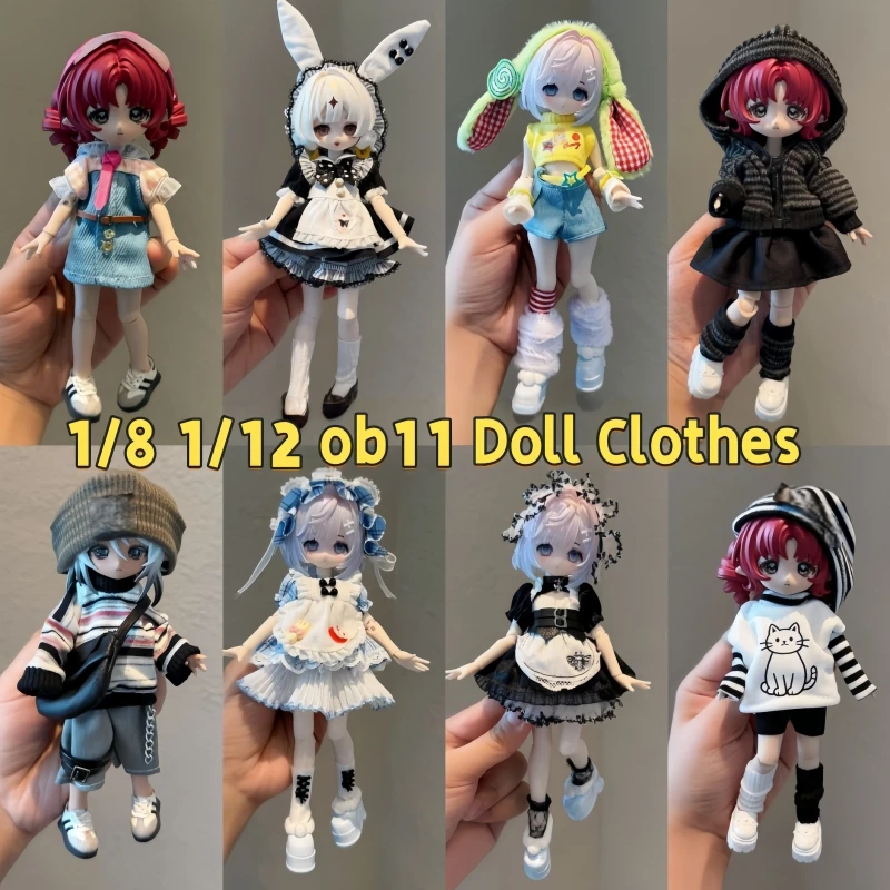 

High Quality Hot 11-17cm for Bjd Clothes Accessories Joint Doll Gift Ball Jointed Bjd 1/8 1/12 Doll Full Set No Doll In Stock