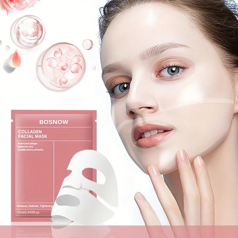 1Pcs/2Pcs/3Pcs/6Pcs/8Pcs Bio-Collagen Mask, Deeply Moisturizes the Skin, Makes the Face More Moisturized, Soft, and Radiant, Ric