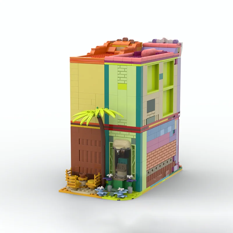 Loja antiga MOC Madrigal de 1308 peças – Edifício modular Disneying Encanto, blocos de construção de modelo, presente de brinquedos DIY de aniversário