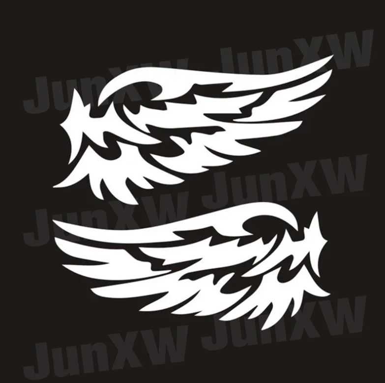 Angel Wings Lovely Car Decal Stickers Motorcycles Decoration 3D Reflective Waterproof Stickers Rearview Glue Stickers