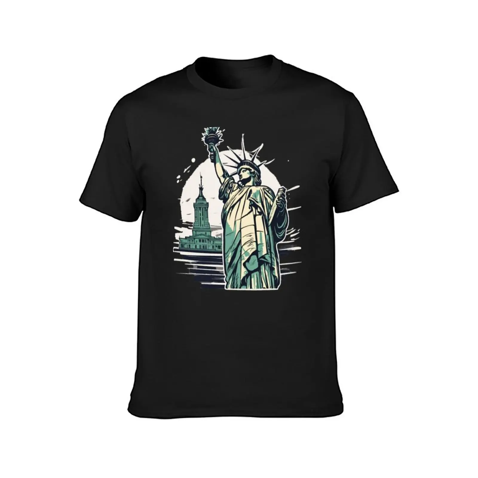 New York Public Library T-Shirt anime boys animal print summer top customs oversized t shirts for men