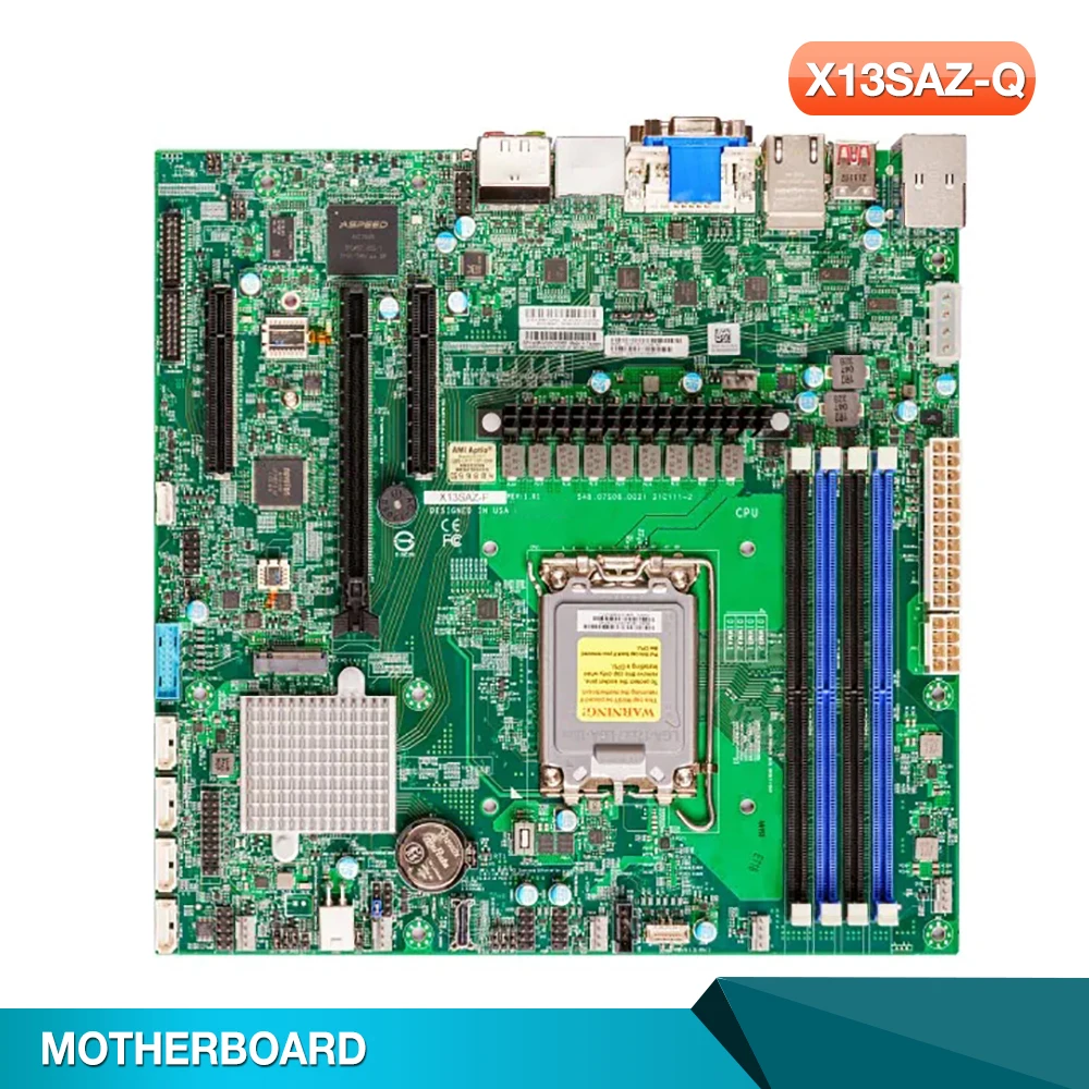 X13SAZ-Q For Supermicro Embedded Motherboard 12th Generation Core i9/i7/i5/i3 LGA-1700 DDR5-4000MHz Q670E