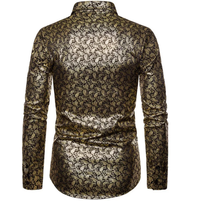 #4637 Paisley 3D Printed Shirt Men Long Sleeve Streetwear Vintage Men's Shirts Party Night Club Regular Fit Shirt Man Euro Size