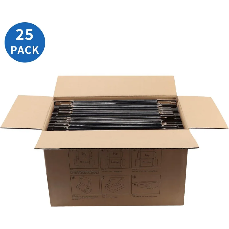 25 9x6x2 Boxes Small Business, Black Packaging Cardboard Boxes, Moving Mailing Packing Box