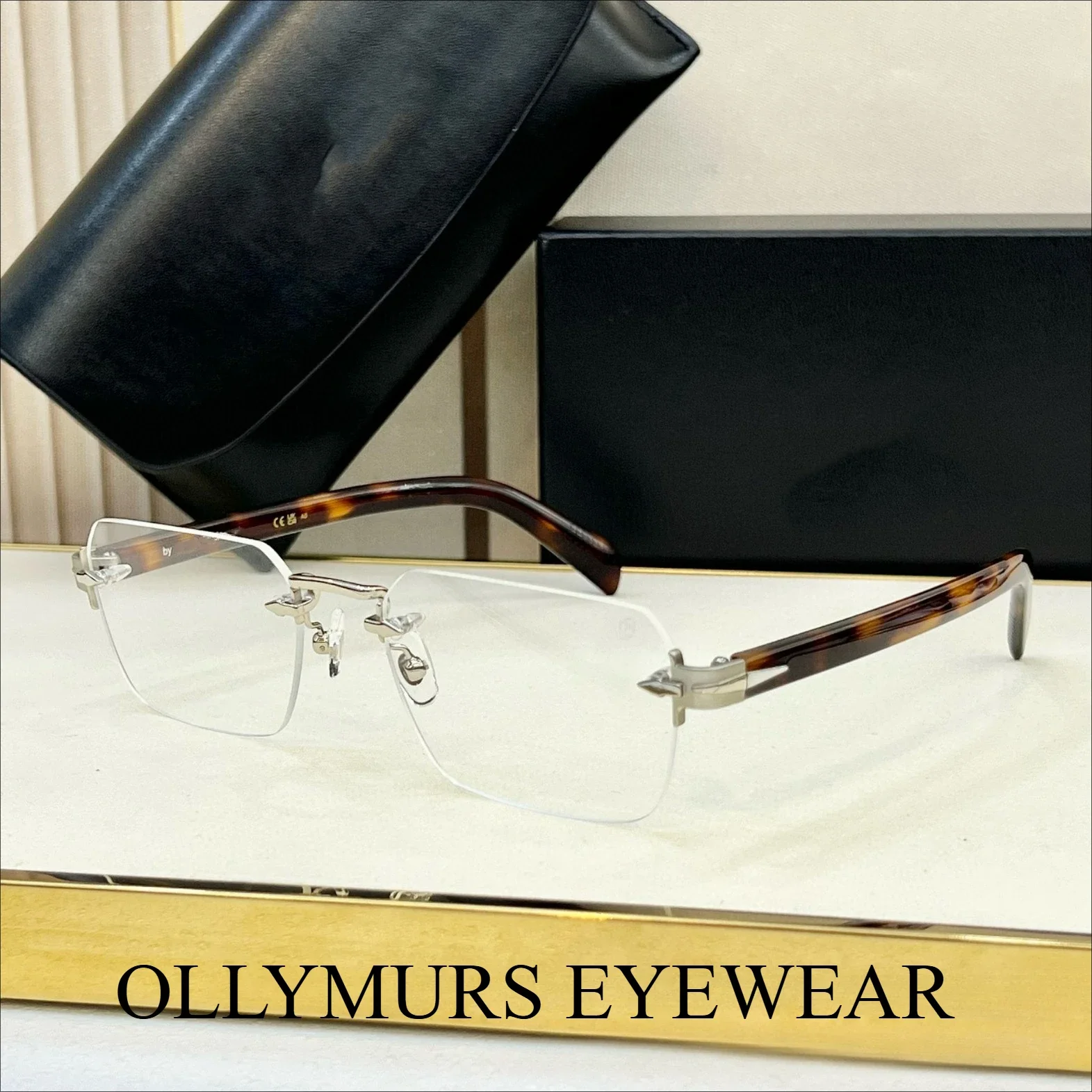 DB7116 مرآة بصرية جديدة لركاب الأعمال للرجال مطلية بالكهرباء مع لوحة تصميم بدون إطار درجة مطابقة #2