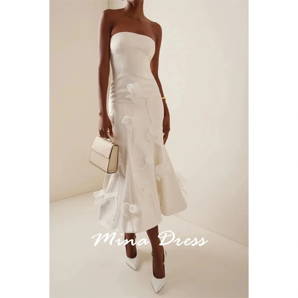 

Mina Customized Flowers Prom Luxury Dress for Wedding Guests Sleeveless Piglet Breast Elegant Womens Evening Party Dresses 2025
