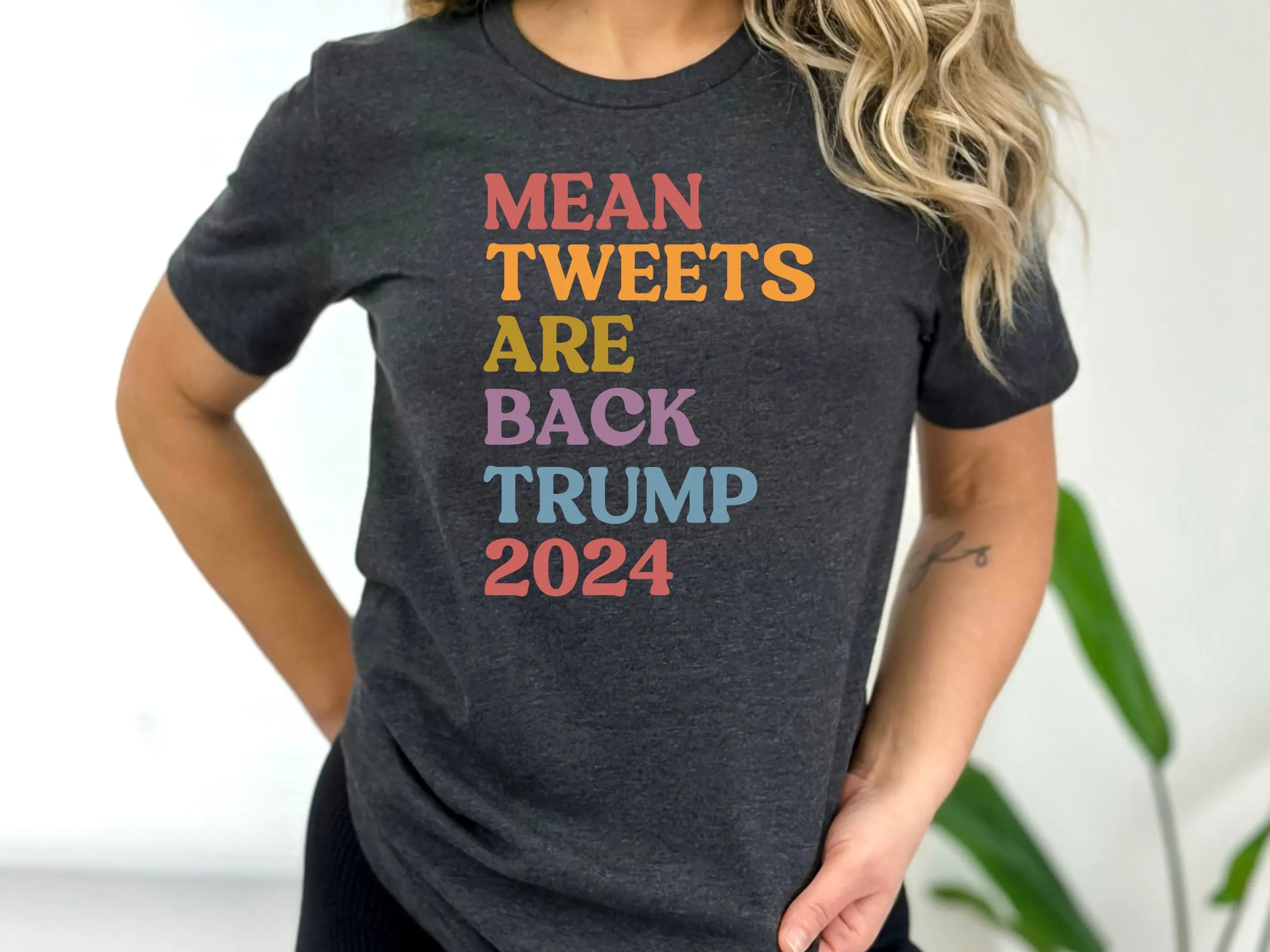 Funny Trump T Shirt Mean Tweets Are Back 2024 Election Political Republican Maga