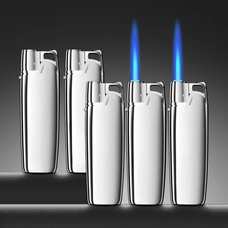 

25PCS Metallic Silver New Windproof Lighter Mirror Home Supermarket Wholesale Men's Mini Portable Cigarette Lighter