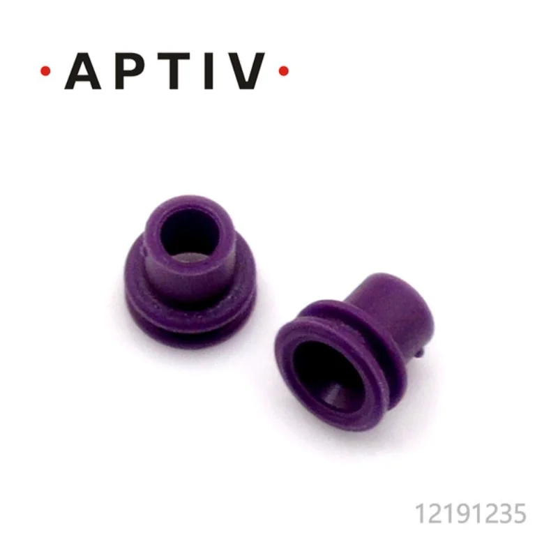 500PCS Original genuine Automotive Connector DELPHI/APTIV 12191235 Purple Individual Loose Round 1 Way Cable T Seal