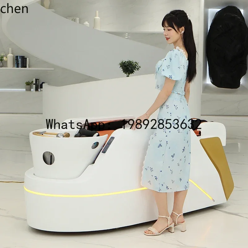 B1 스마트 샴푸 베드 미용실 전용 전동 이발소 세라믹 세면대 물 순환 증기 가정용 장식