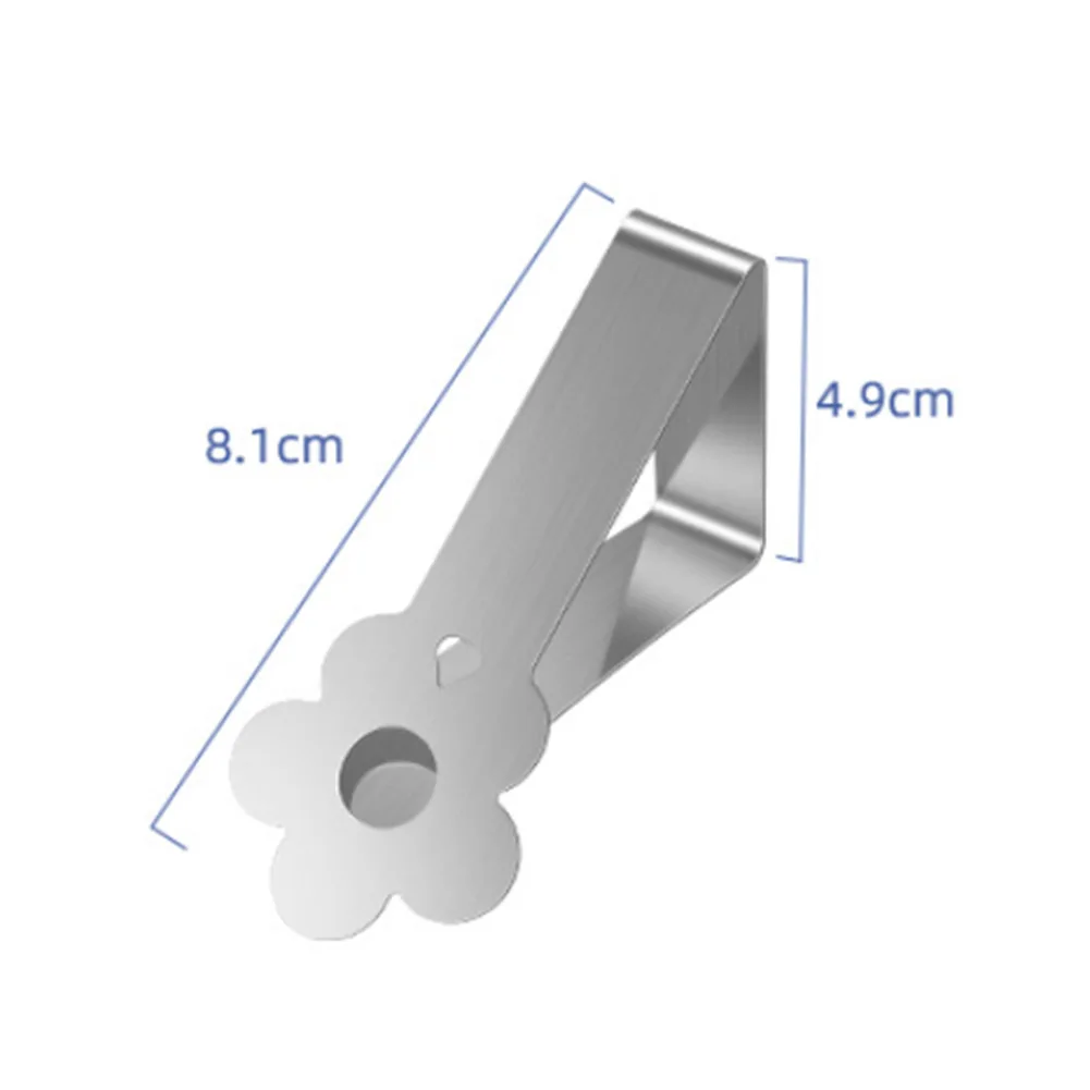Stainless Steel Tablecloth Clips Set of 6 for Outdoor Tables Home Use Rust Resistant Secure Hold Silver 4.9cm Height